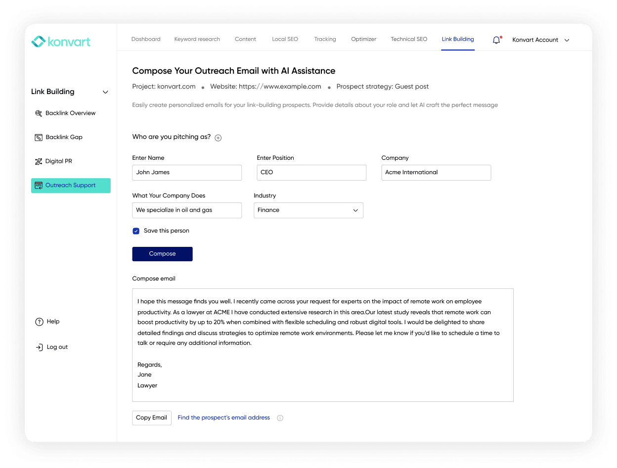 The Best AI Outreach Support Tool 