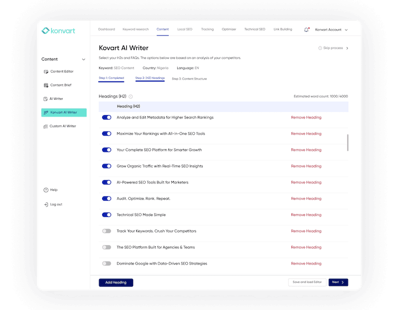 Konvart AI Writer