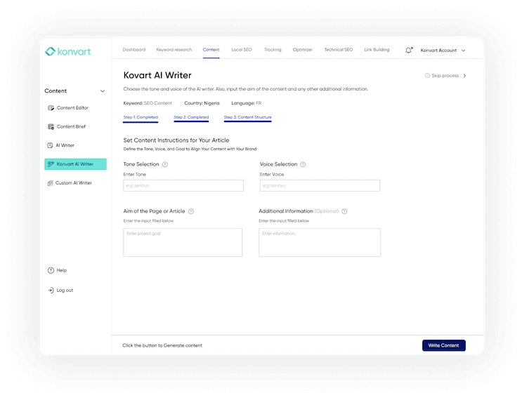 Konvart AI Writer