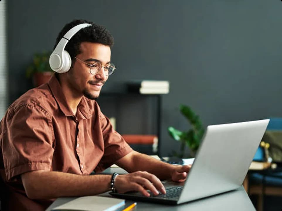 Man with headset illustration