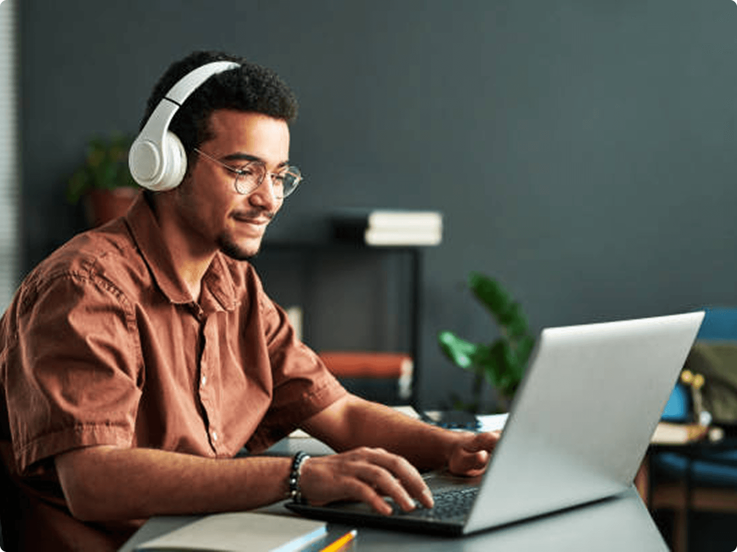 Man with headset illustration