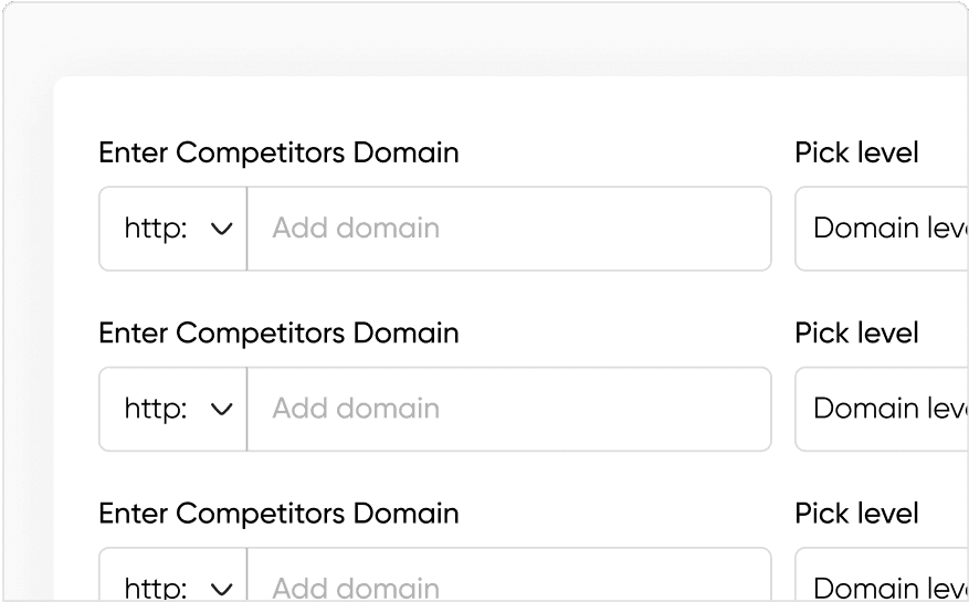 Compare Up to Three Competitors to Widen Relevance